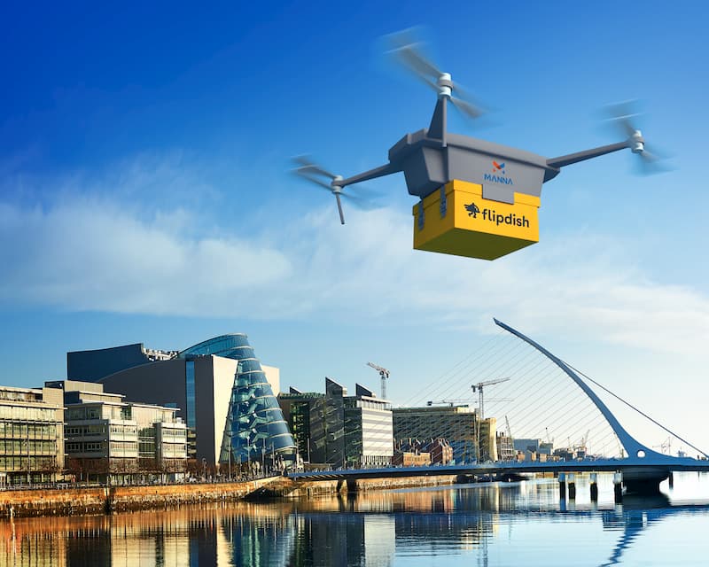 drone food delivery in dublin