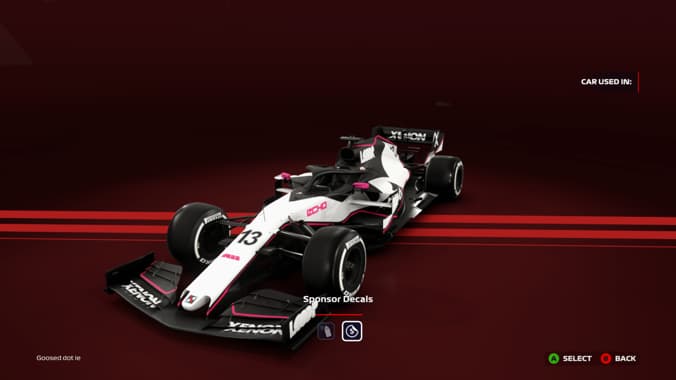 build your own team in F1 2020