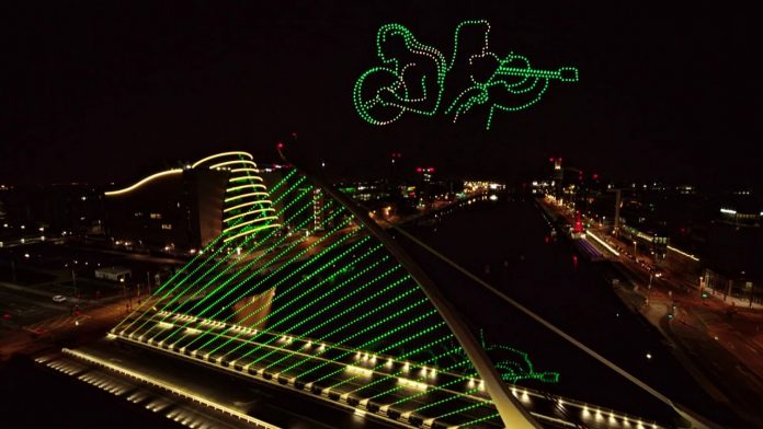 st patrick's day drone show