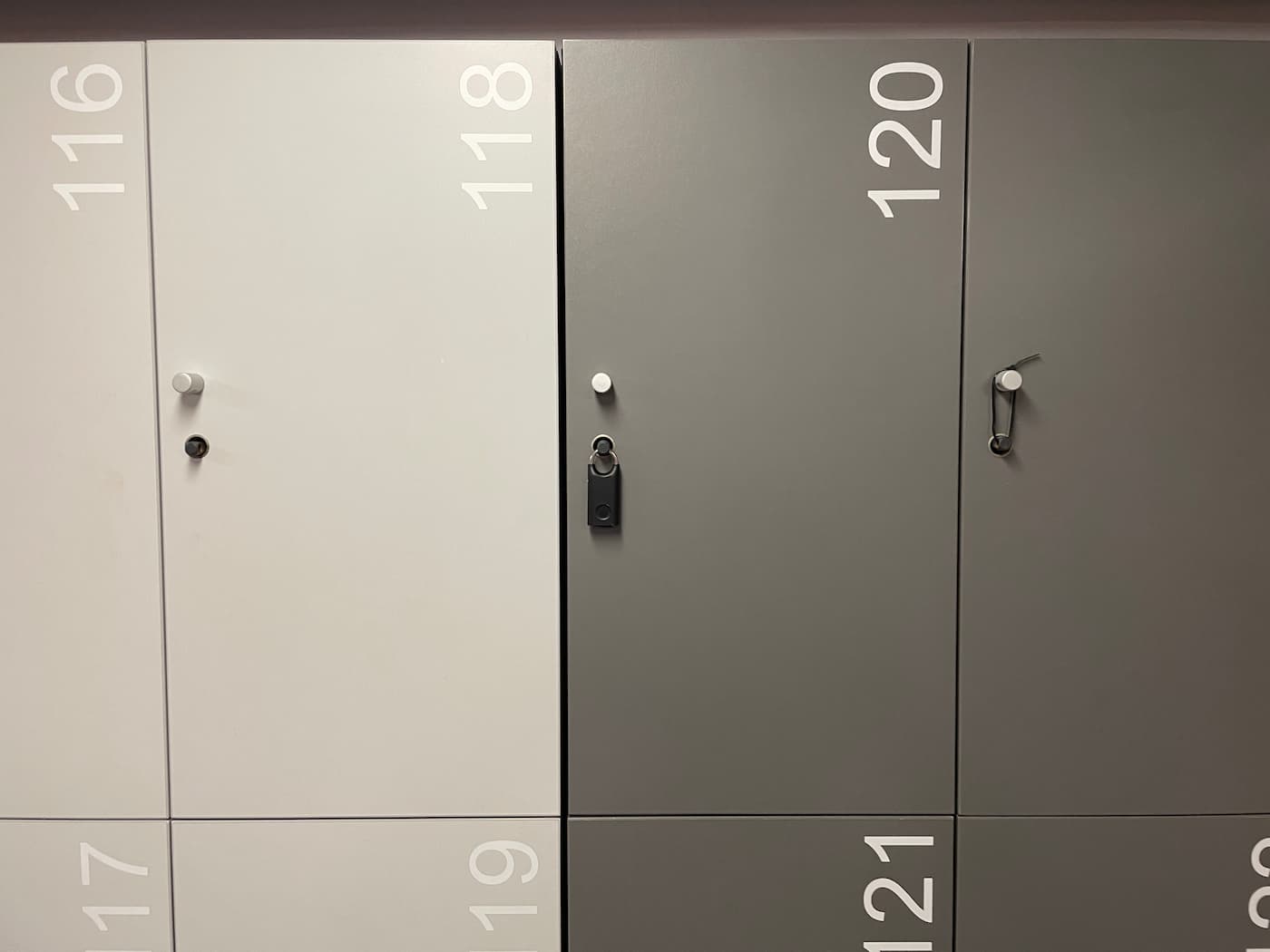 smart padlock on a locker