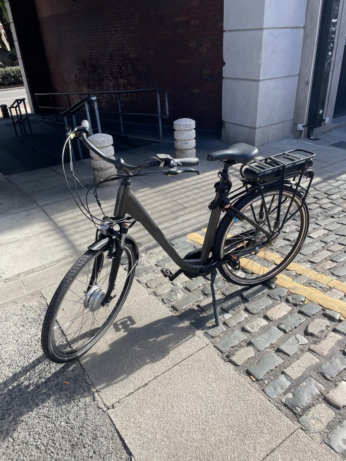 the ebike you can rent from bleeper parked on the street
